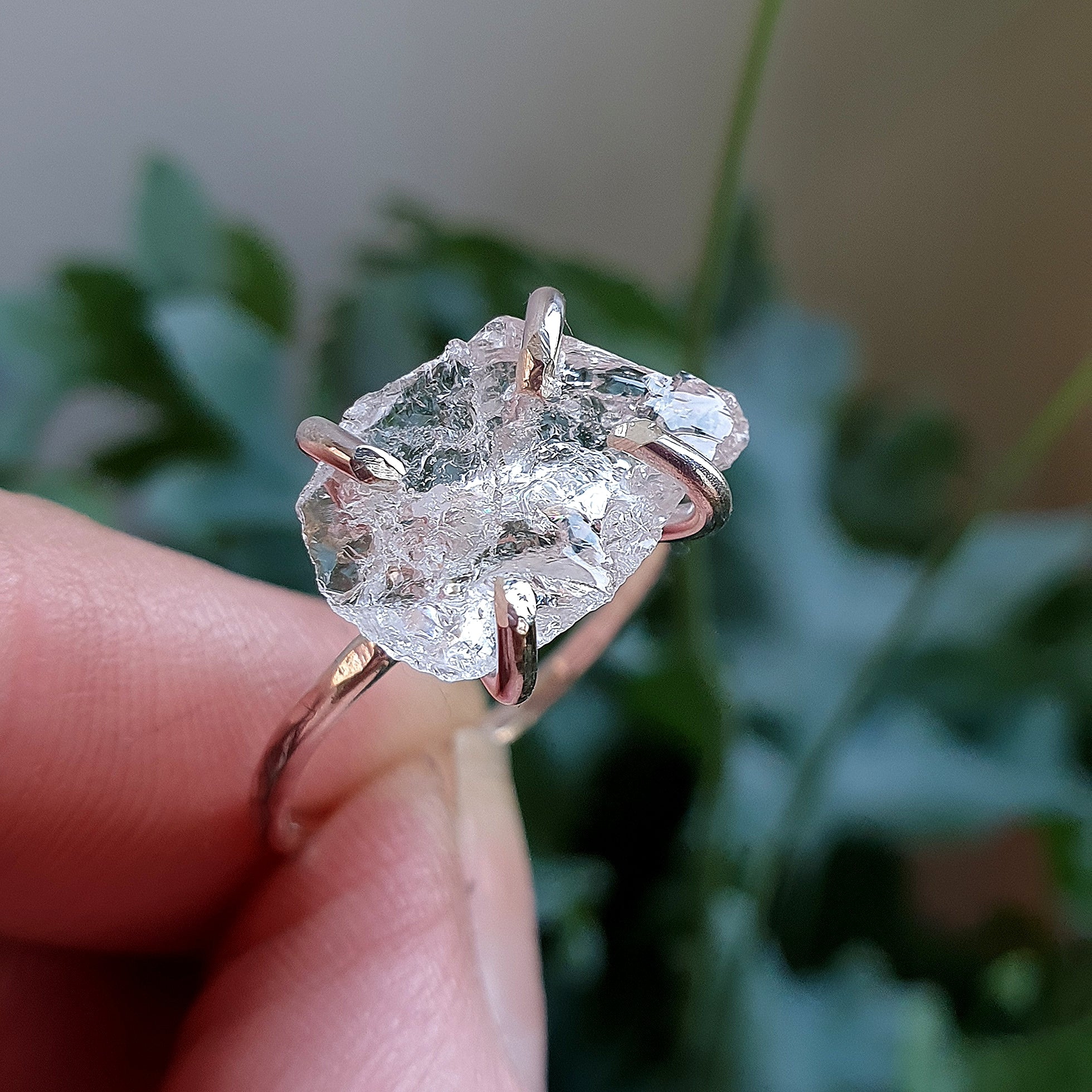 Raw quartz deals engagement ring