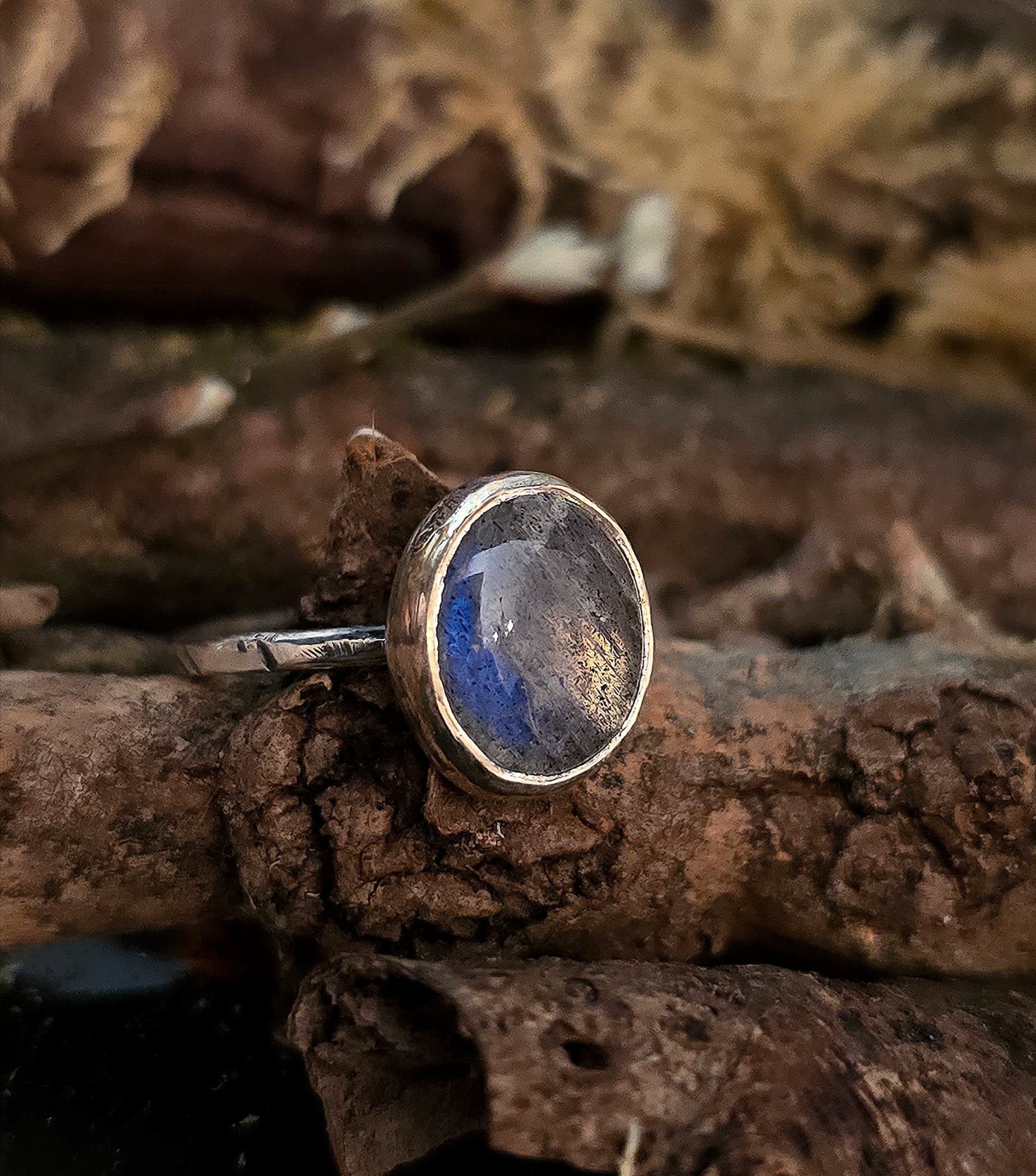 Labradorite Ring bohemian made in ireland