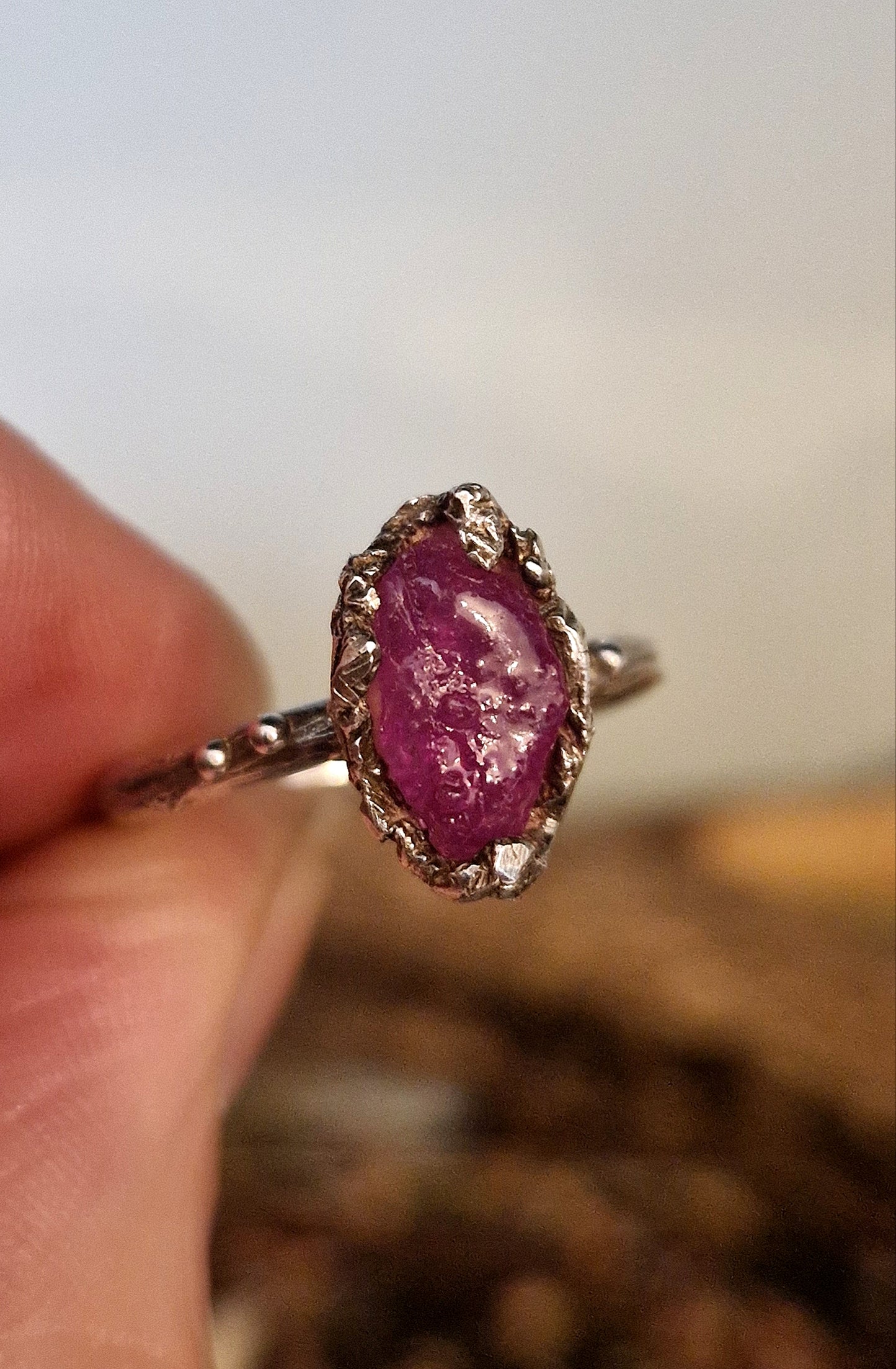 Ready to Wear Solitary Ruby Goddess Ring
