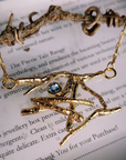 Gold & Blue Topaz Faerie Tale Pendant
