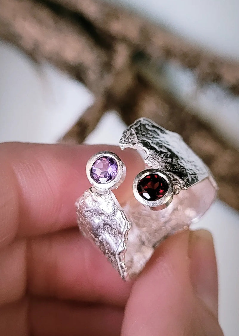 Amethyst & Garnet Faerie Tale Ring
