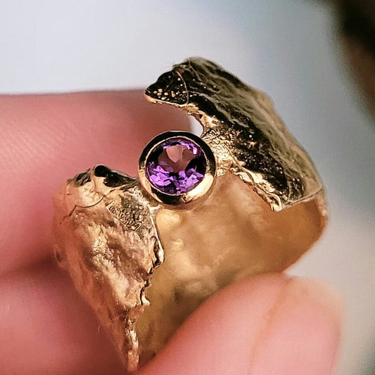 Amethyst & Gold Faerie Tale Ring