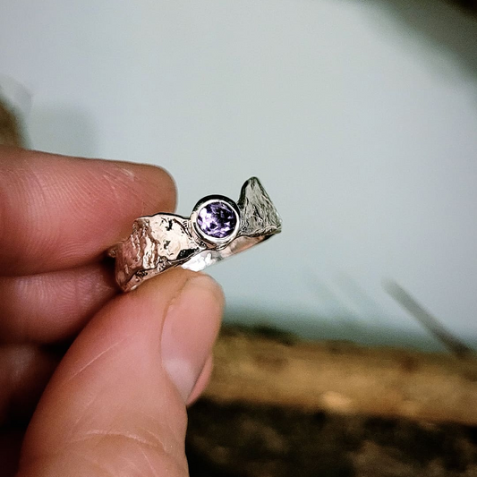 Amethyst Thin Band Faerie Tale Ring
