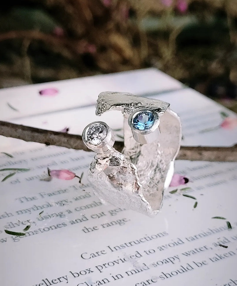 Blue Topaz & CZ Faerie Tale Ring