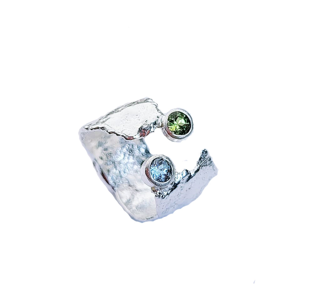 Blue Topaz & Peridot Faerie Tale Ring