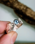 Blue Topaz Thin Band Faerie Tale Ring