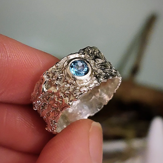 That Place Beyond Ring in Blue Topaz