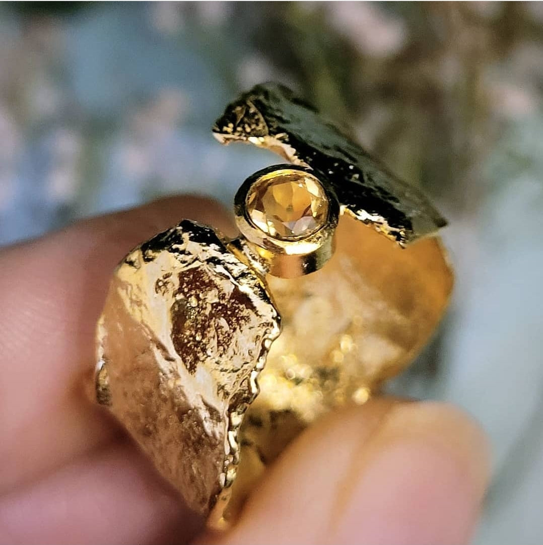 Citrine & Gold Faerie Tale Ring