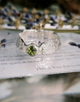 Ready to Wear Peridot Thin Band Faerie Tale Ring