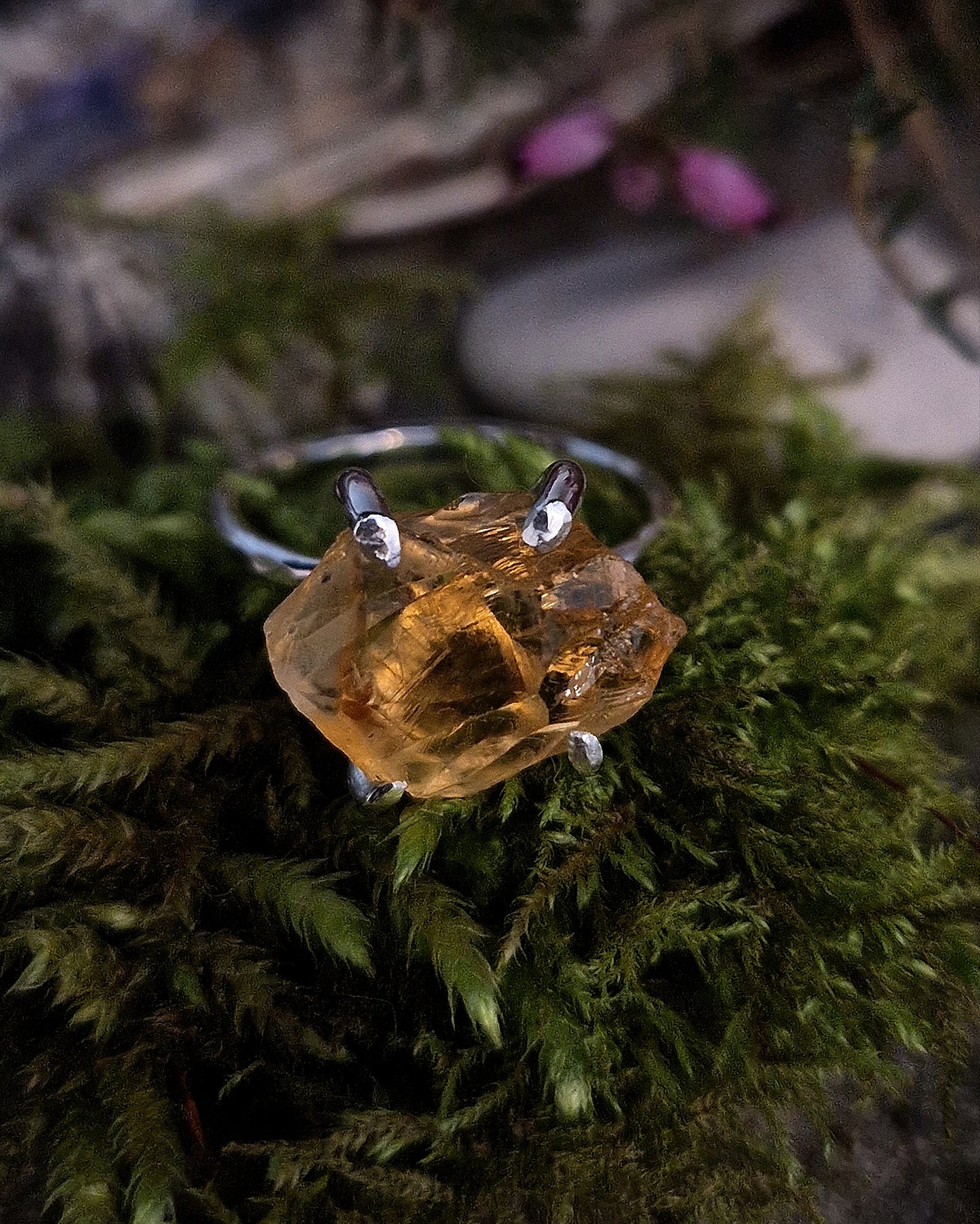 Ready to Wear Raw Citrine Rock Ring