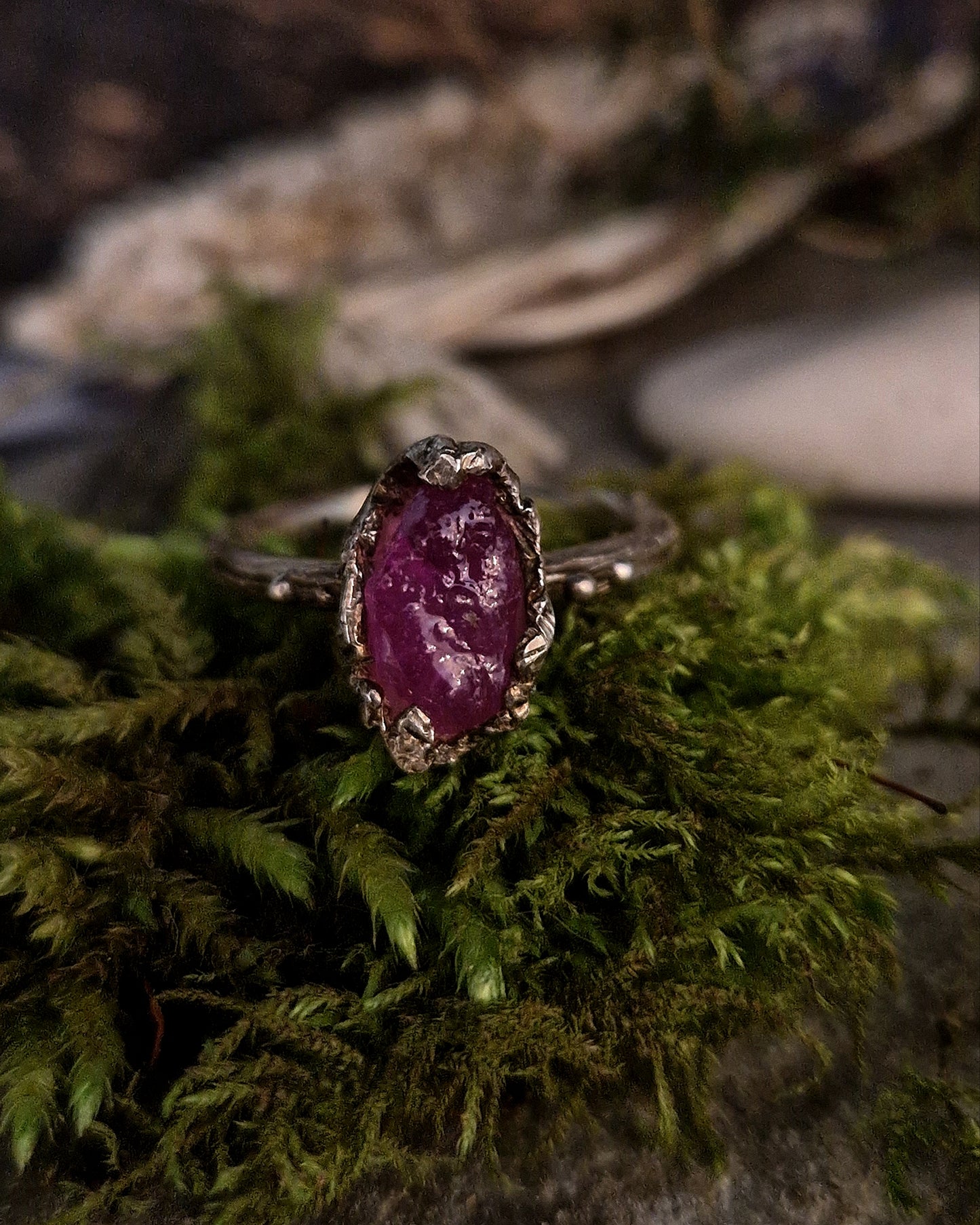 Ready to Wear Solitary Ruby Goddess Ring