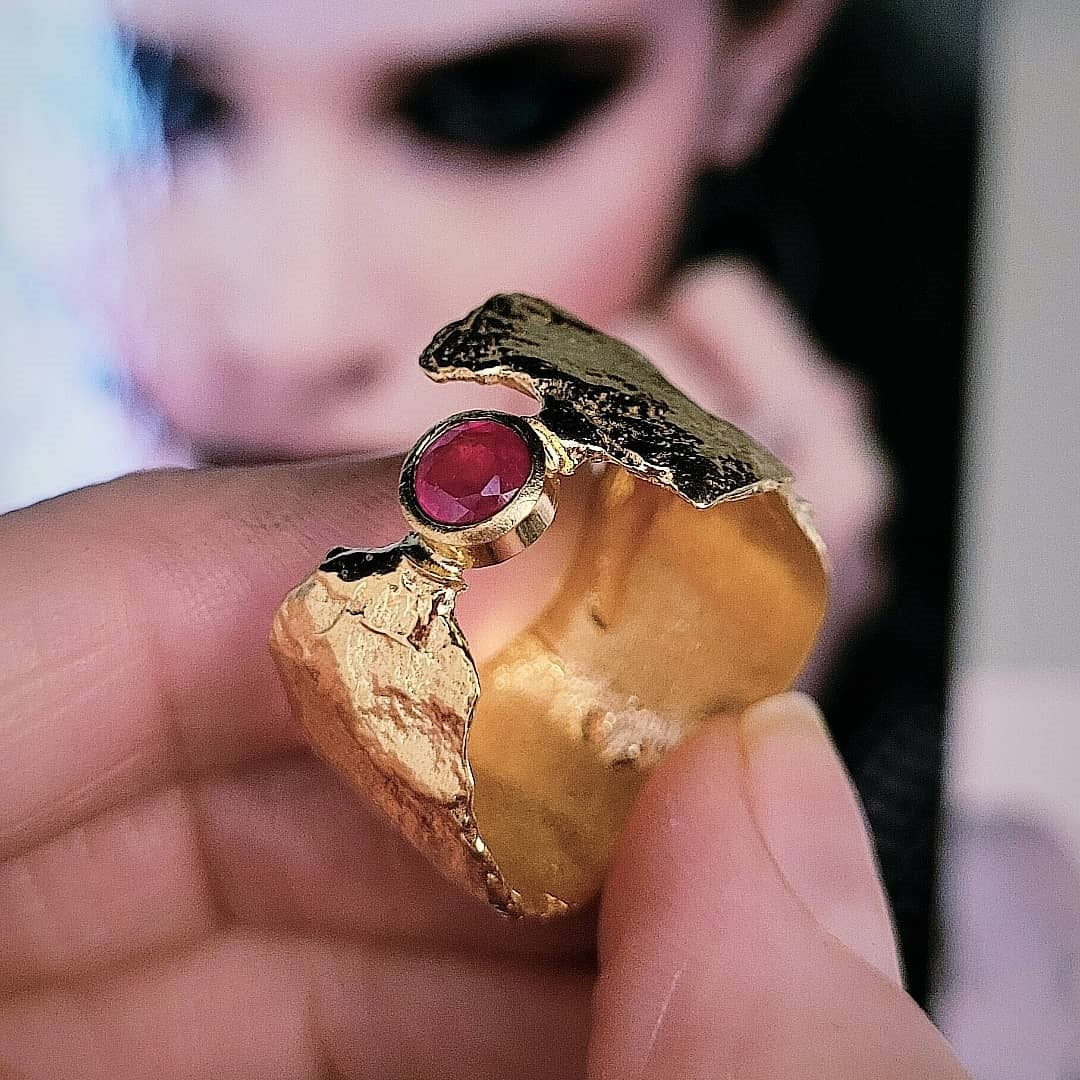 Ruby & Gold Faerie Tale Ring