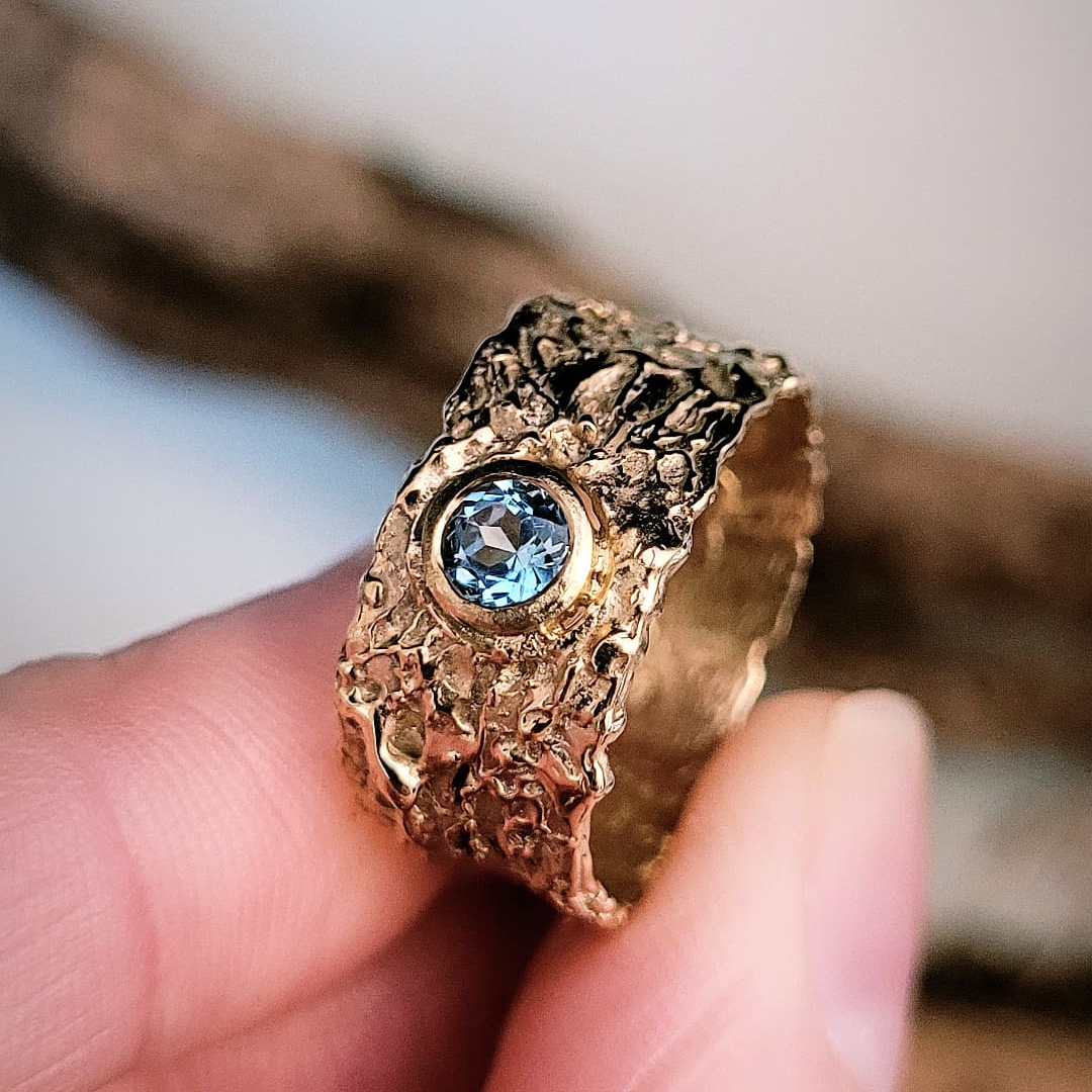 That Place Beyond Ring in Gold & Blue Topaz